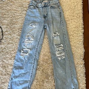 Primark High-Rise Oversized Ripped Jeans (Barely Worn)